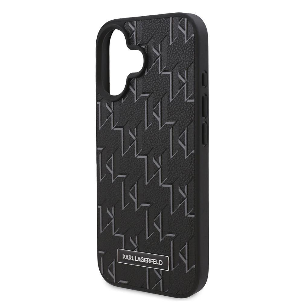 Apple iPhone 16 Plus Kılıf Karl Lagerfeld Orjinal Lisanslı M-safe Şarj Özellikli KL Yazılı Hot Stamp Kapak
