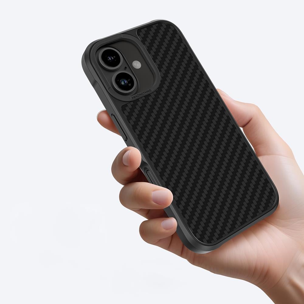 Apple iPhone 16 Plus Kılıf M-safe Şarj Özellikli 1500D Aramid Fiber Amazingthing Titan Max Serisi Kapak