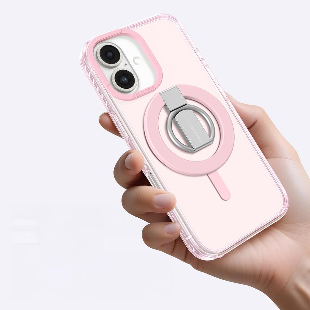 Apple iPhone 16 Plus Kılıf M-safe Şarj Özellikli Yüzük Standlı Amazingthing Titan Pro Serisi Kapak