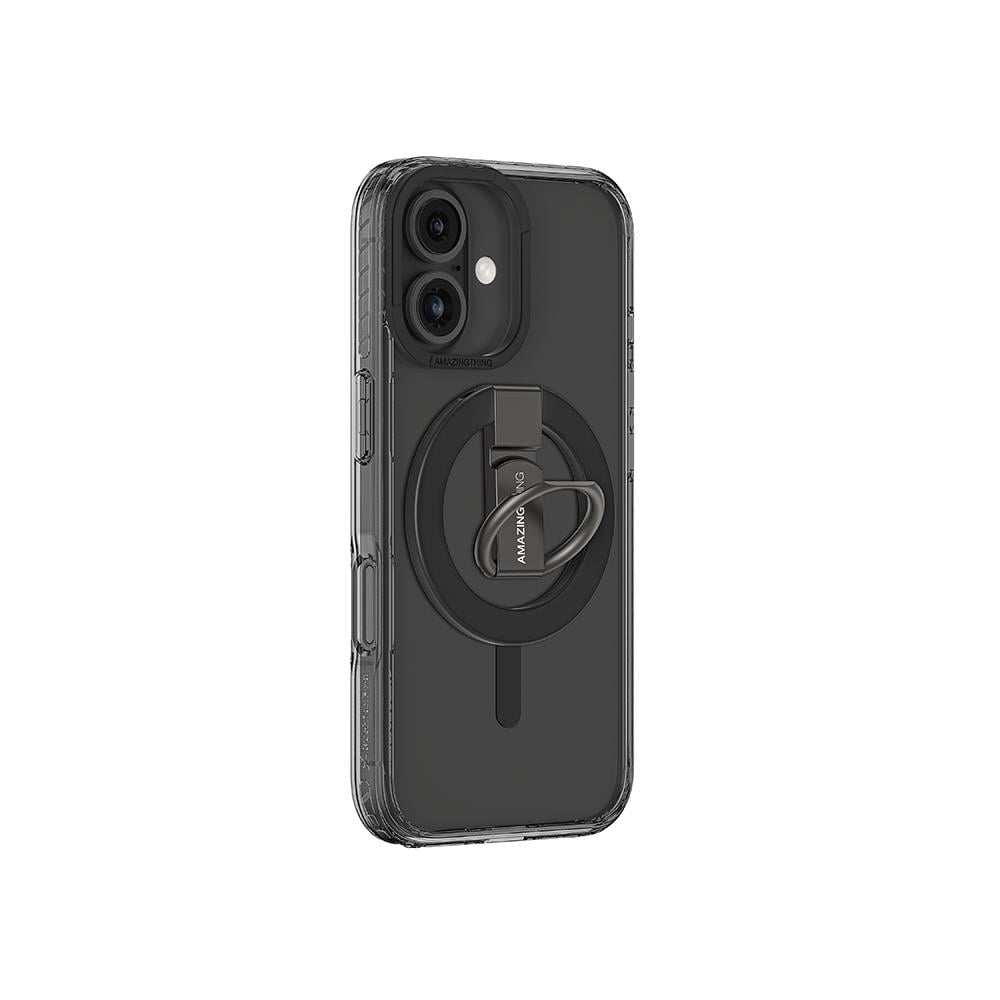 Apple iPhone 16 Plus Kılıf M-safe Şarj Özellikli Yüzük Standlı Amazingthing Titan Pro Serisi Kapak