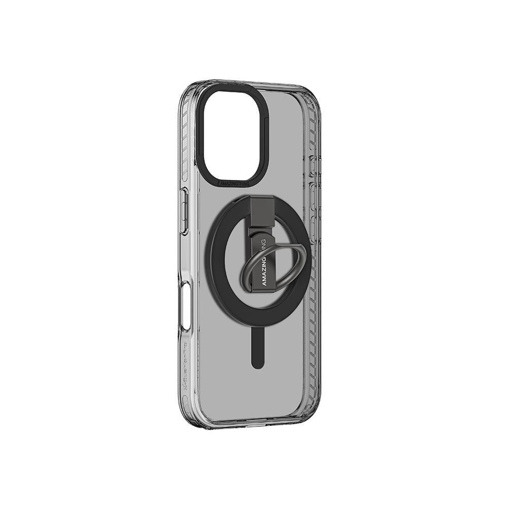 Apple iPhone 16 Plus Kılıf M-safe Şarj Özellikli Yüzük Standlı Amazingthing Titan Pro Serisi Kapak