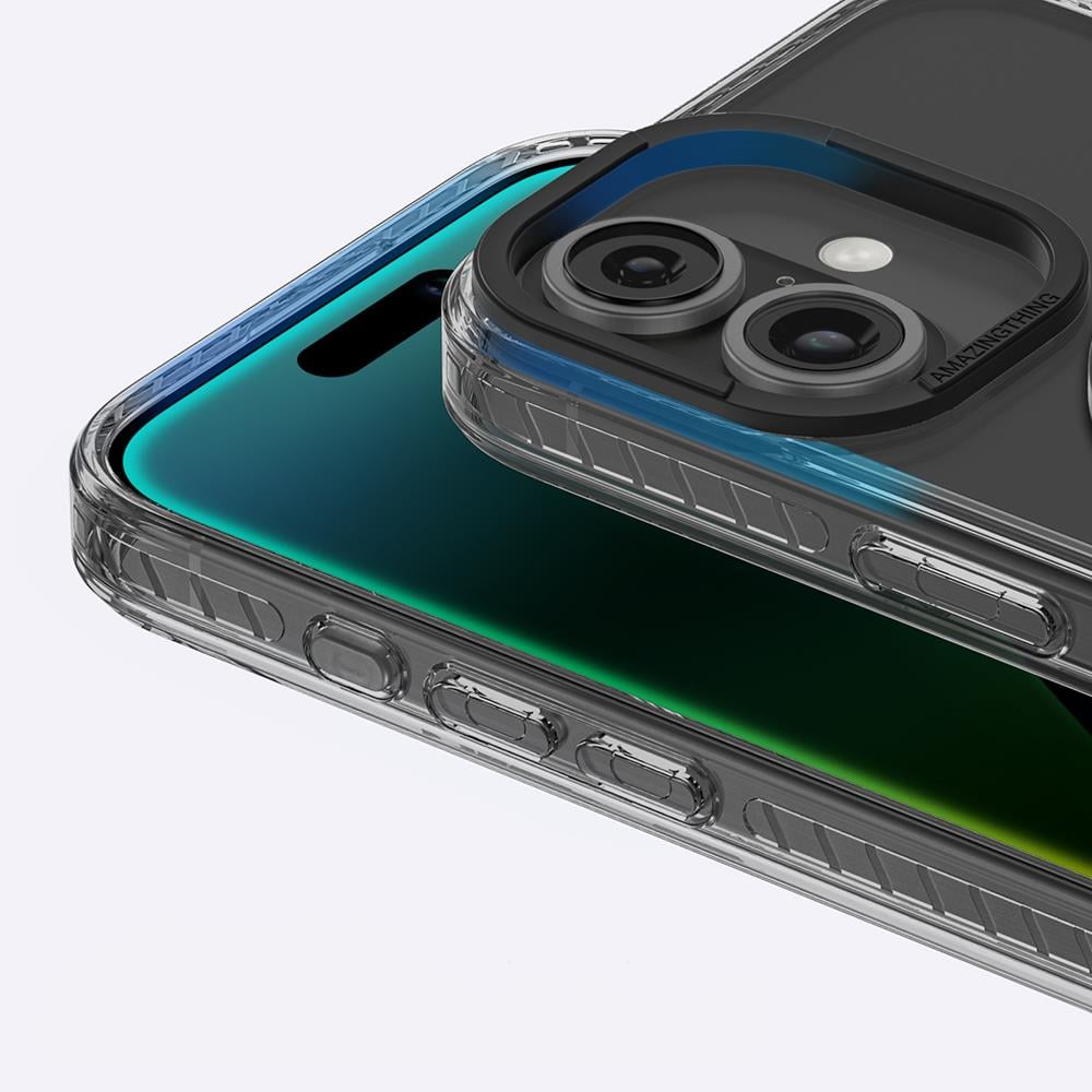 Apple iPhone 16 Plus Kılıf M-safe Şarj Özellikli Yüzük Standlı Amazingthing Titan Pro Serisi Kapak