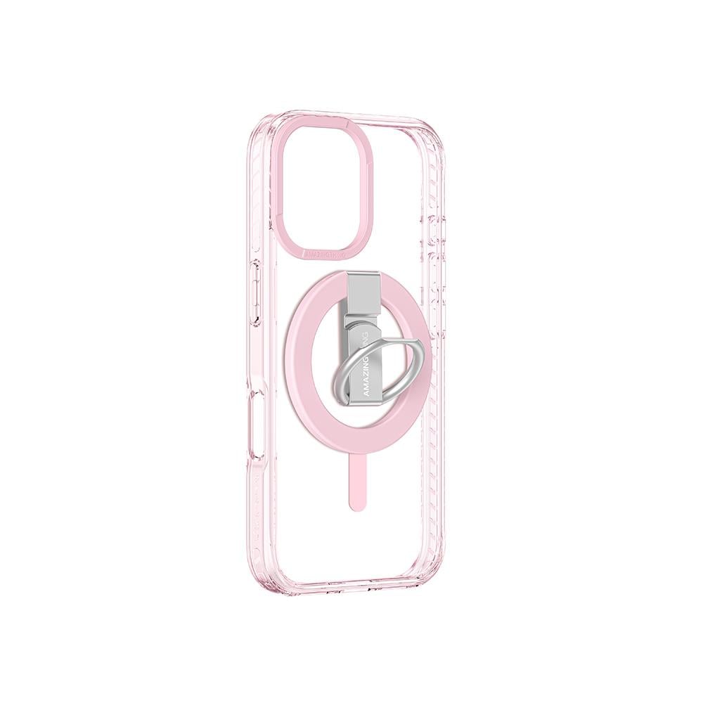 Apple iPhone 16 Plus Kılıf M-safe Şarj Özellikli Yüzük Standlı Amazingthing Titan Pro Serisi Kapak