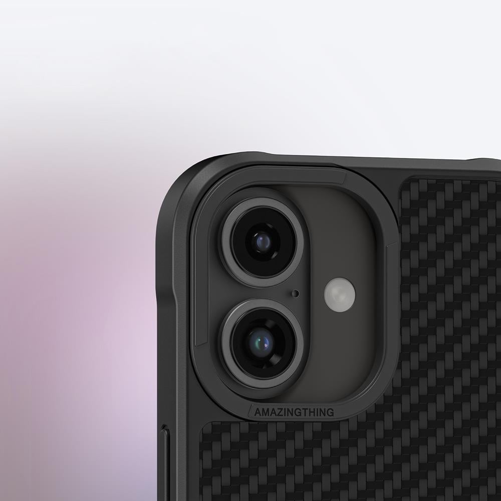 Apple iPhone 16 Plus Kılıf M-safe Şarj Özellikli 1500D Aramid Fiber Amazingthing Titan Max Serisi Kapak