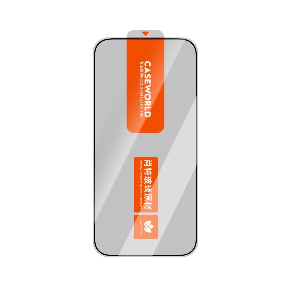 Apple iPhone 16 Pro CaseWorld Ultra-Thin Serisi 0.15mm 3D Schott Cam Temperli Ekran Koruyucu