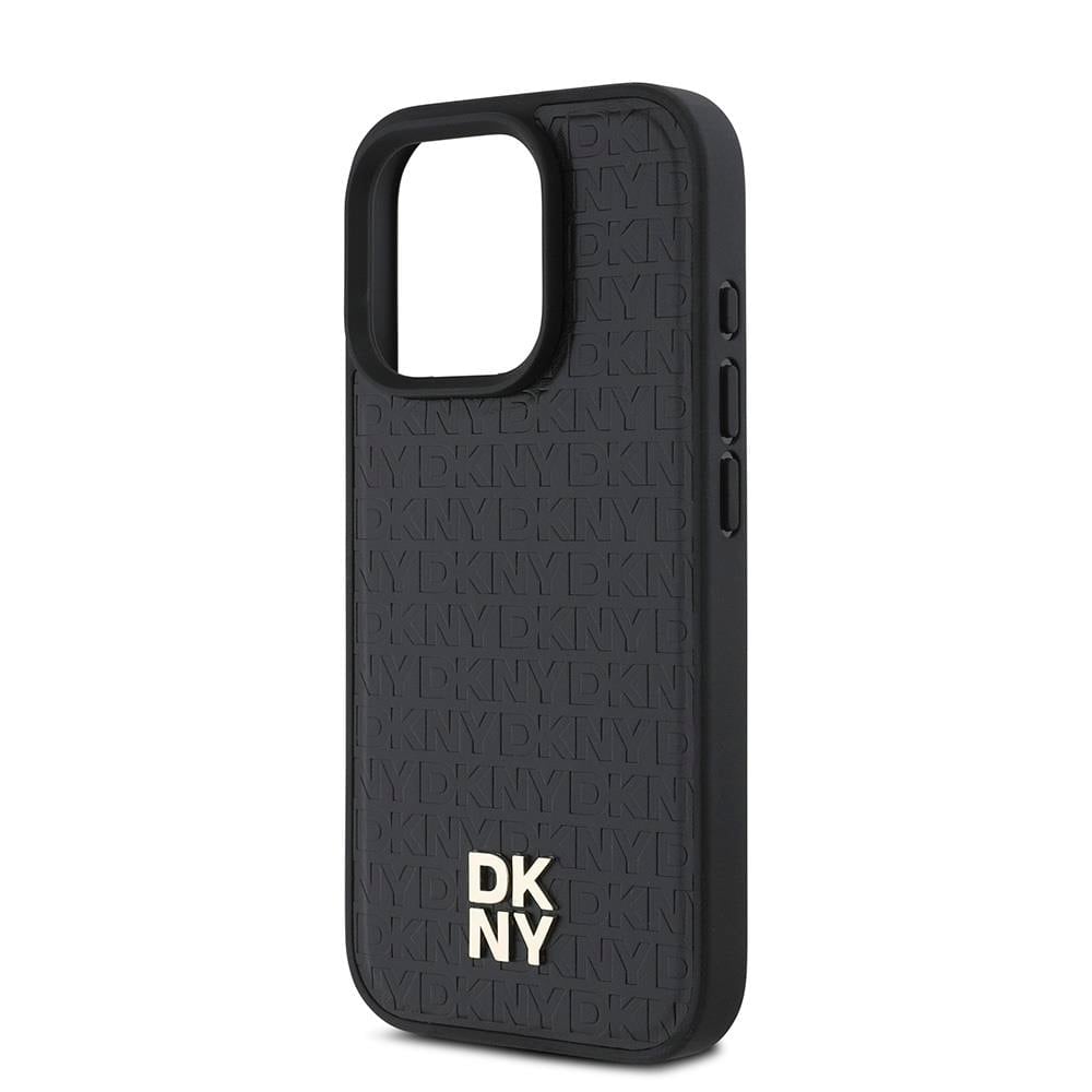 Apple iPhone 16 Pro Kılıf DKNY Orjinal Lisanslı M-safe Şarj Özellikli 3D Yazılı Repeat Pattern Kapak