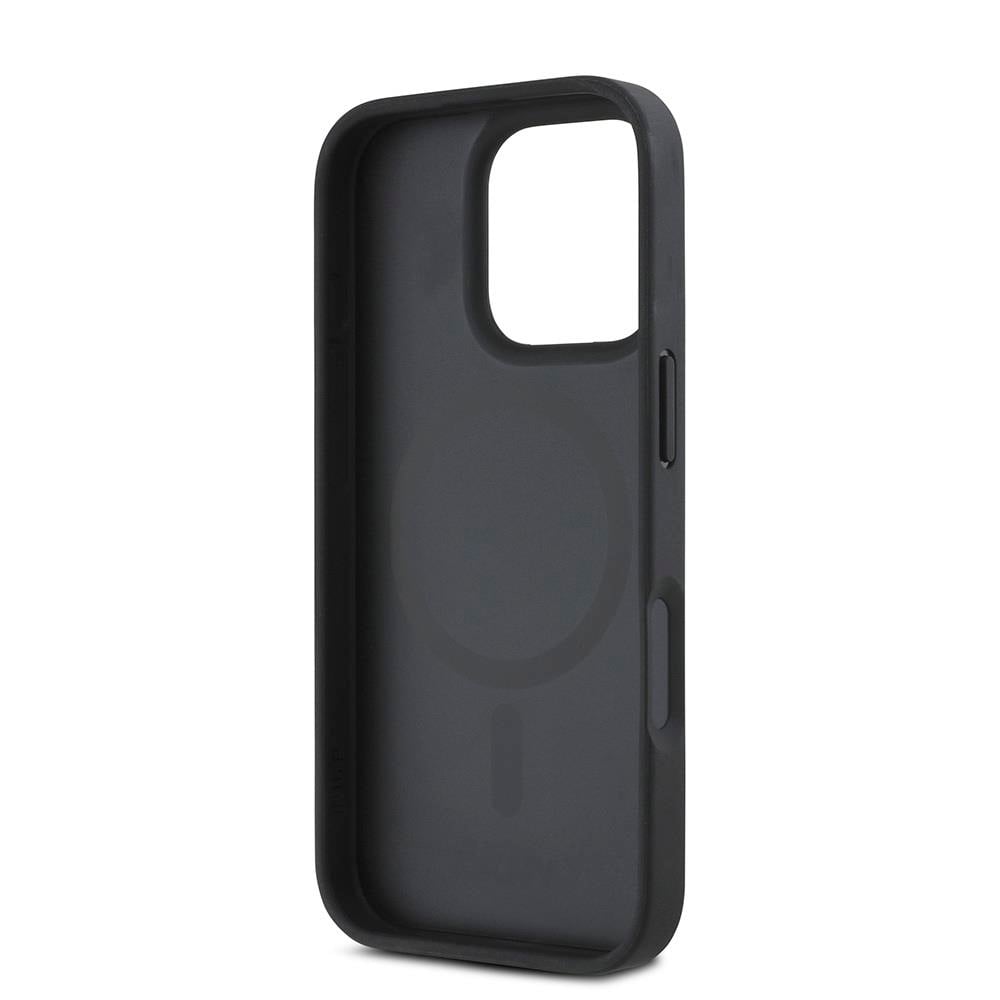 Apple iPhone 16 Pro Kılıf DKNY Orjinal Lisanslı M-safe Şarj Özellikli 3D Yazılı Repeat Pattern Kapak