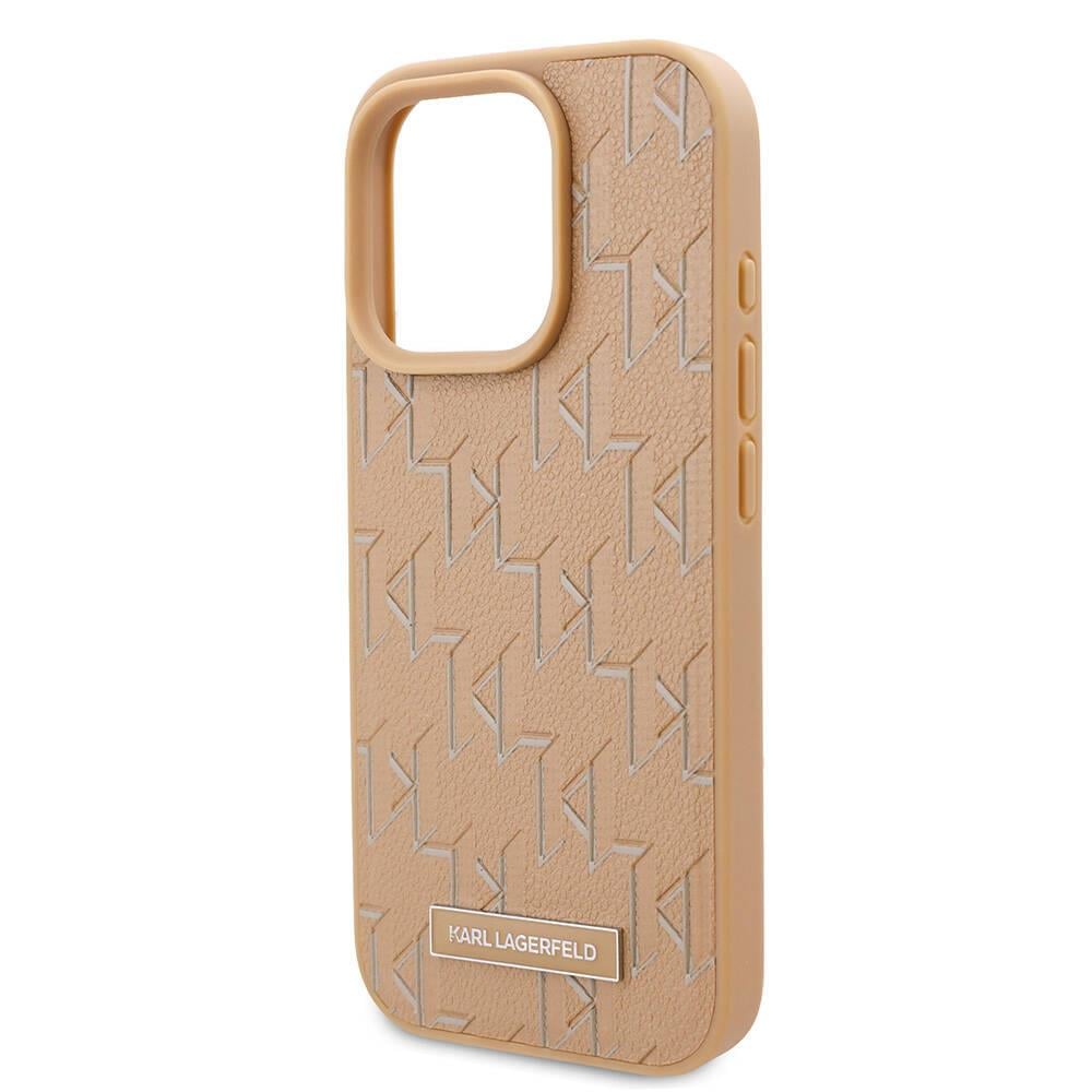 Apple iPhone 16 Pro Kılıf Karl Lagerfeld Orjinal Lisanslı M-safe Şarj Özellikli KL Yazılı Hot Stamp Kapak