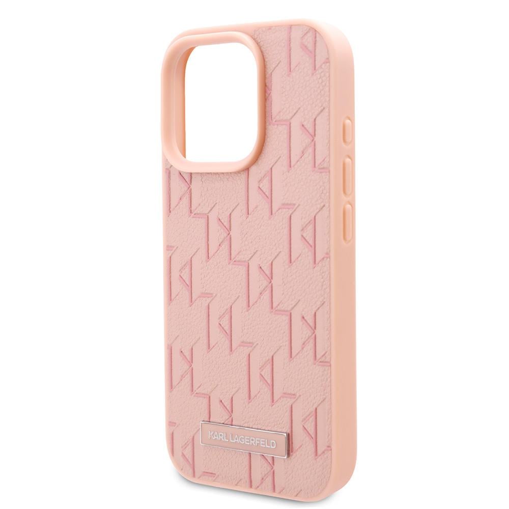 Apple iPhone 16 Pro Kılıf Karl Lagerfeld Orjinal Lisanslı M-safe Şarj Özellikli KL Yazılı Hot Stamp Kapak
