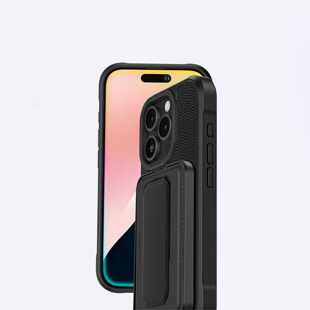 Apple iPhone 16 Pro Kılıf M-safe Şarj Özellikli Standlı Kartlıklı Set Amazingthing Glamour Luxe Serisi Kapak