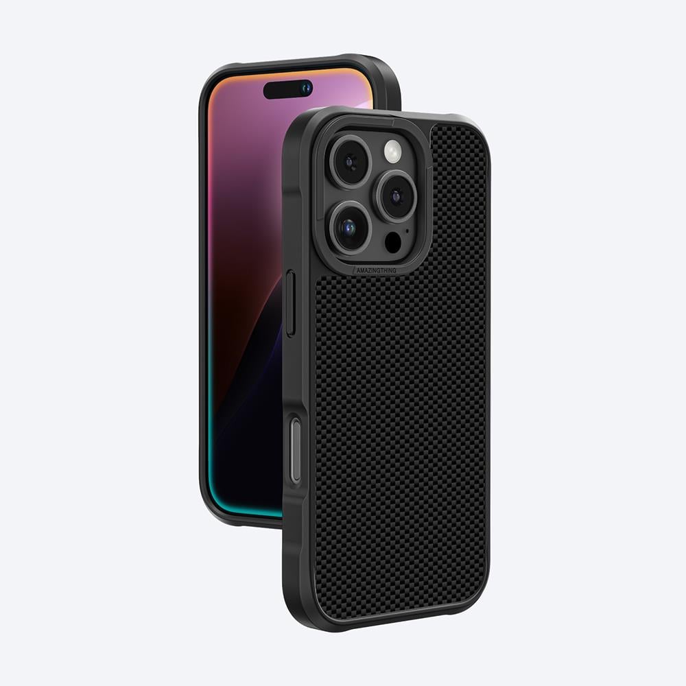 Apple iPhone 16 Pro Kılıf M-safe Şarj Özellikli 600D Aramid Fiber Amazingthing Titan Max Serisi Kapak