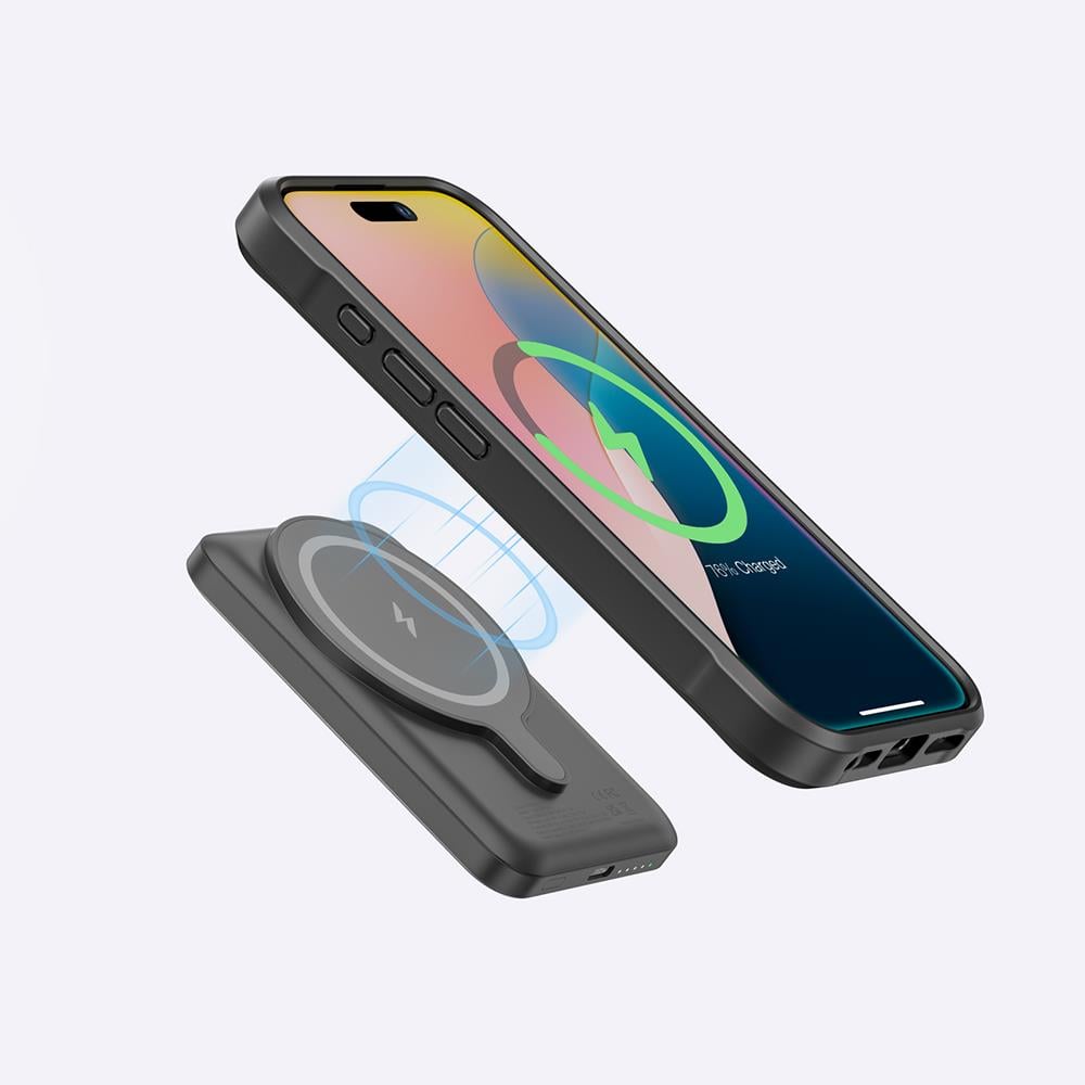 Apple iPhone 16 Pro Kılıf M-safe Şarj Özellikli Standlı Kartlıklı Set Amazingthing Glamour Luxe Serisi Kapak