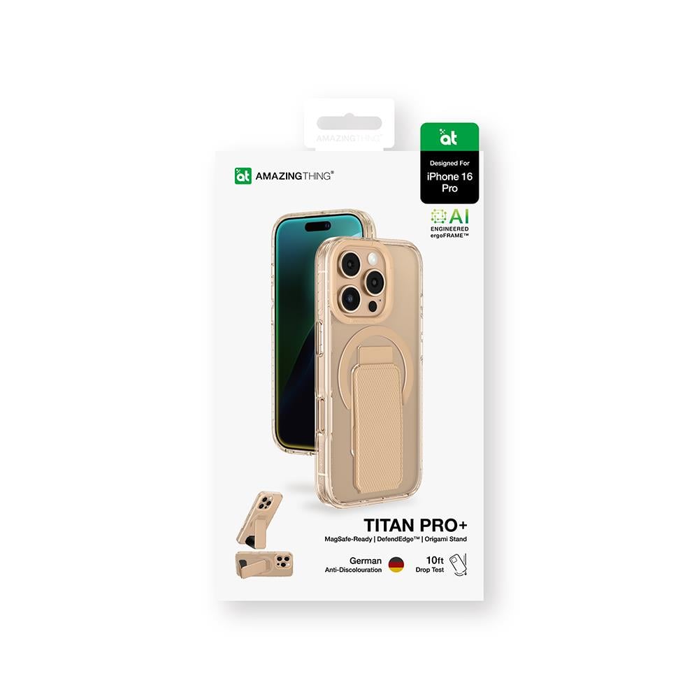 Apple iPhone 16 Pro Kılıf M-safe Şarj Özellikli Standlı Amazingthing Titan Pro Plus Kapak