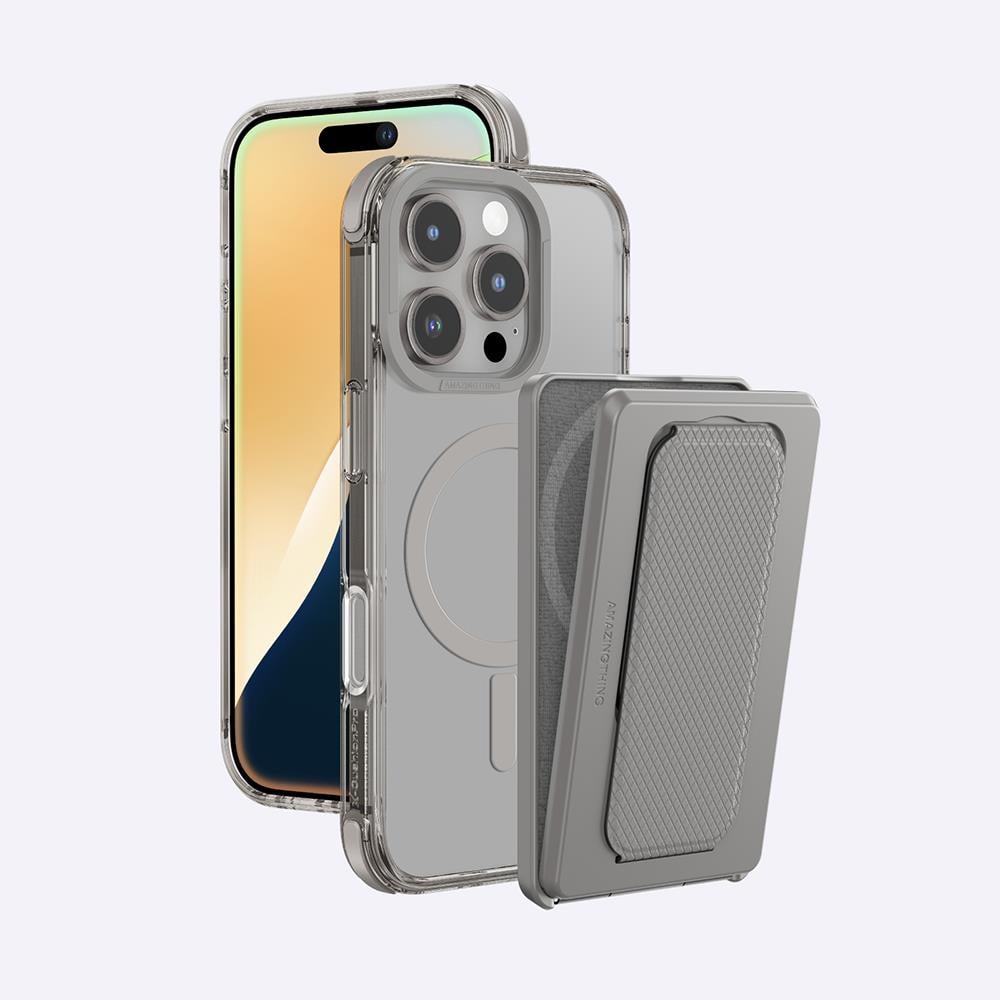 Apple iPhone 16 Pro Kılıf M-safe Şarj Özellikli Standlı Set Amazingthing Omni Adventure Serisi Kapak
