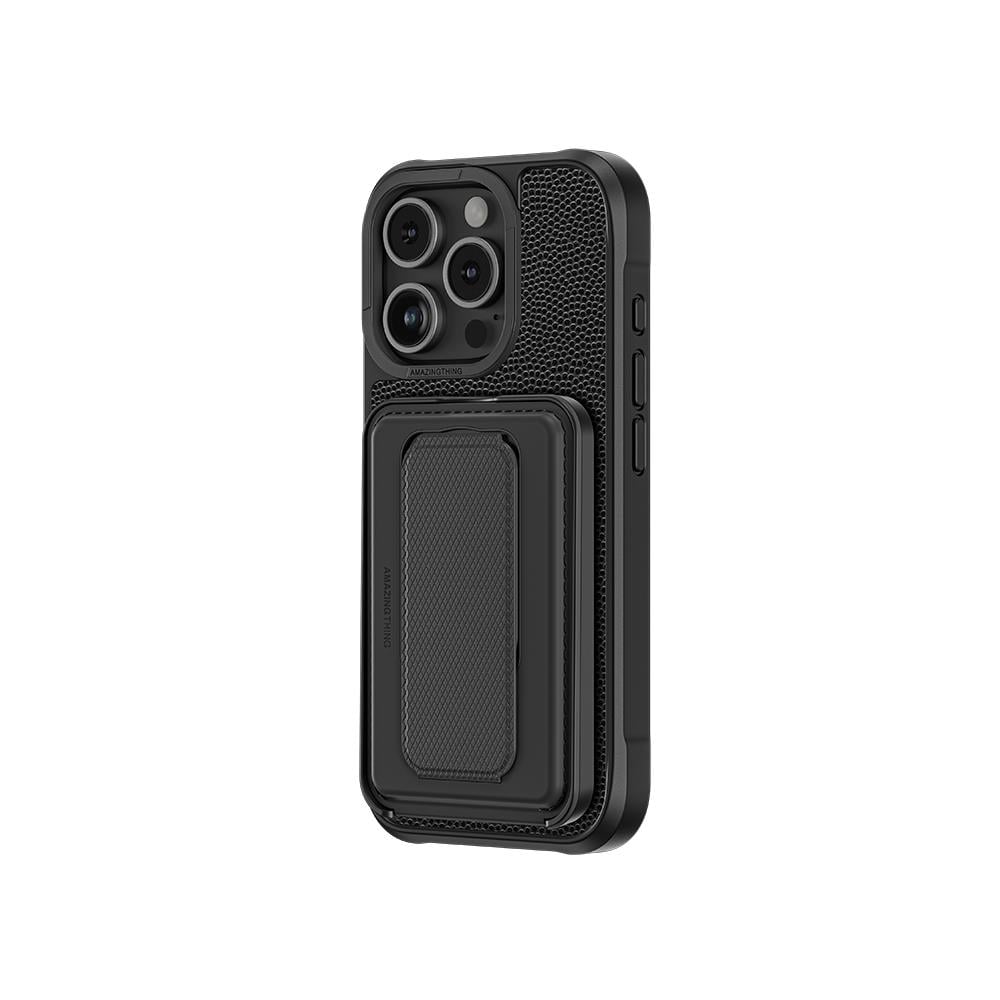 Apple iPhone 16 Pro Kılıf M-safe Şarj Özellikli Standlı Kartlıklı Set Amazingthing Glamour Luxe Serisi Kapak
