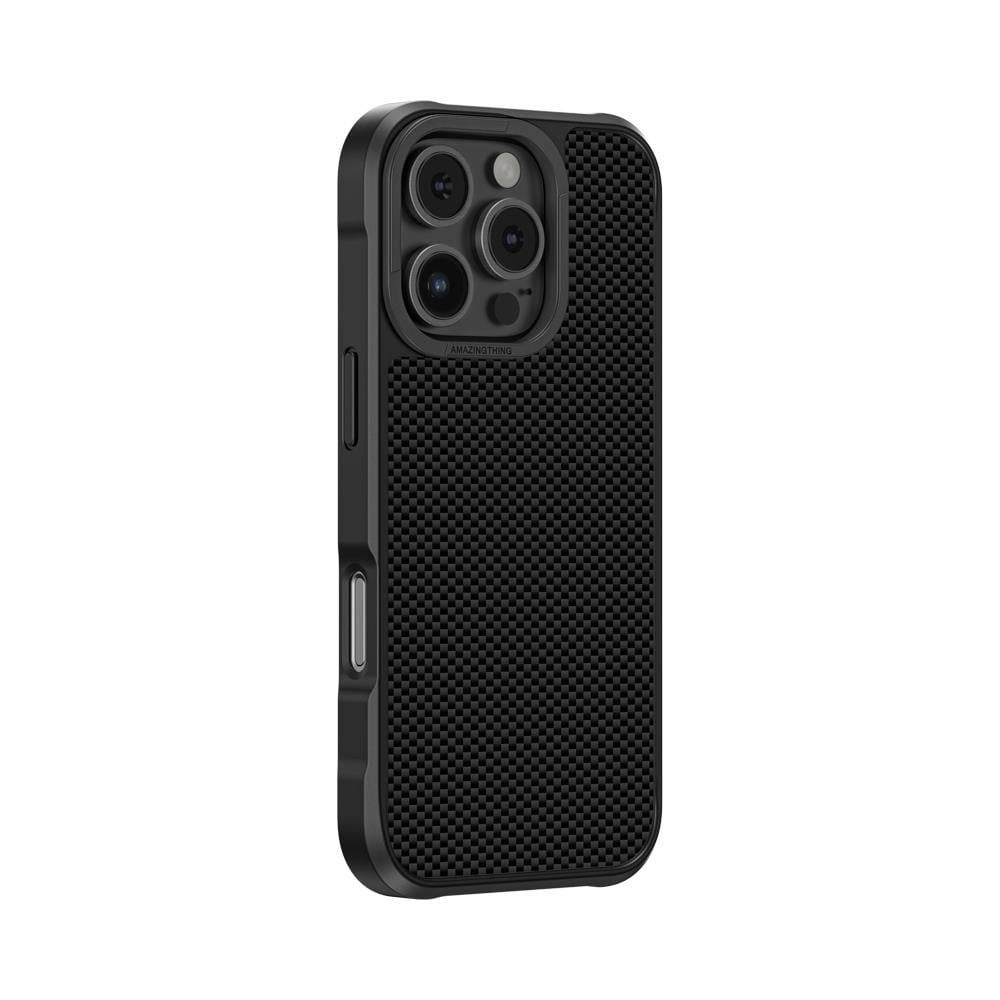 Apple iPhone 16 Pro Kılıf M-safe Şarj Özellikli 600D Aramid Fiber Amazingthing Titan Max Serisi Kapak