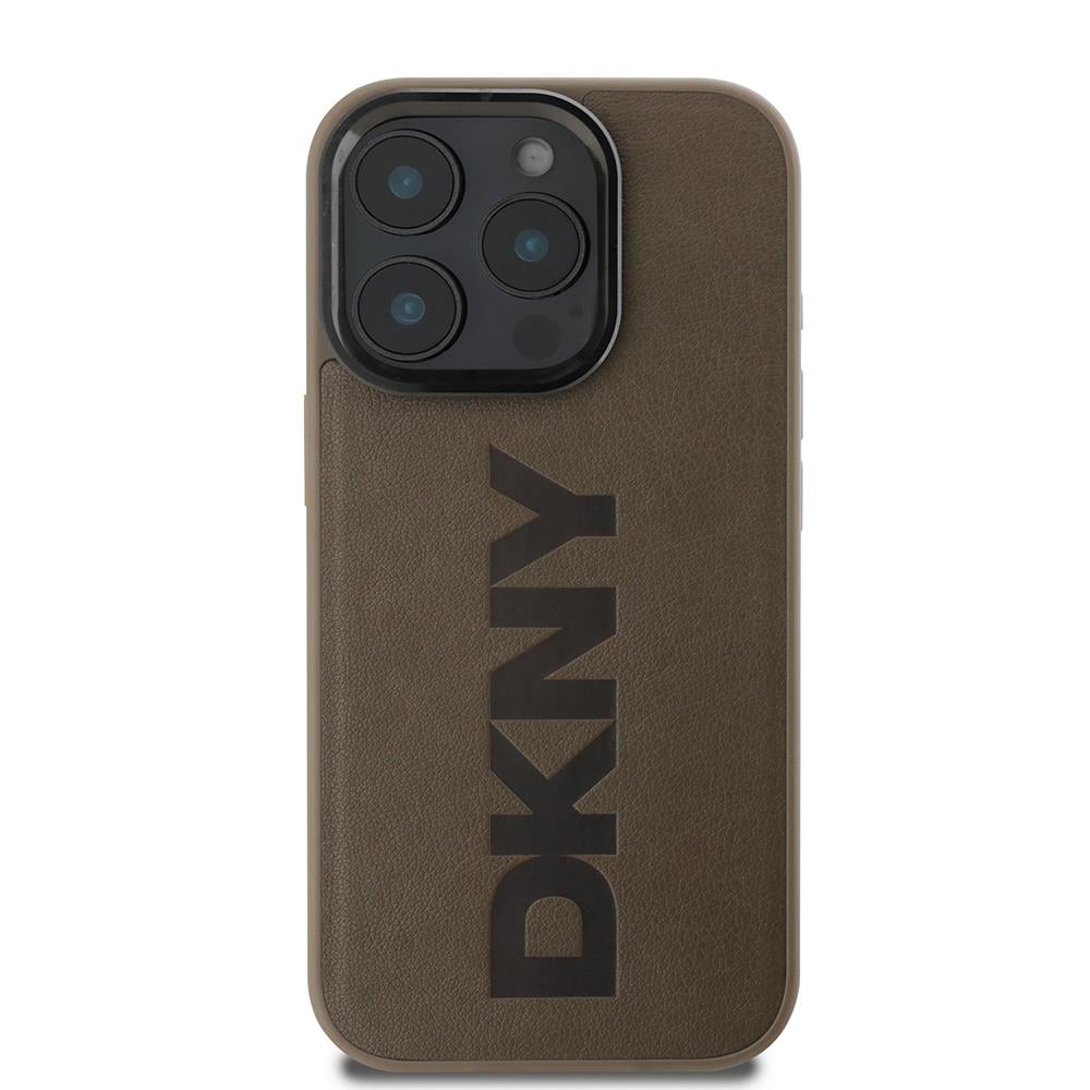 Apple iPhone 16 Pro Max Kılıf DKNY Orjinal Lisanslı M-safe Şarj Özellikli PU Deri Plain Kapak