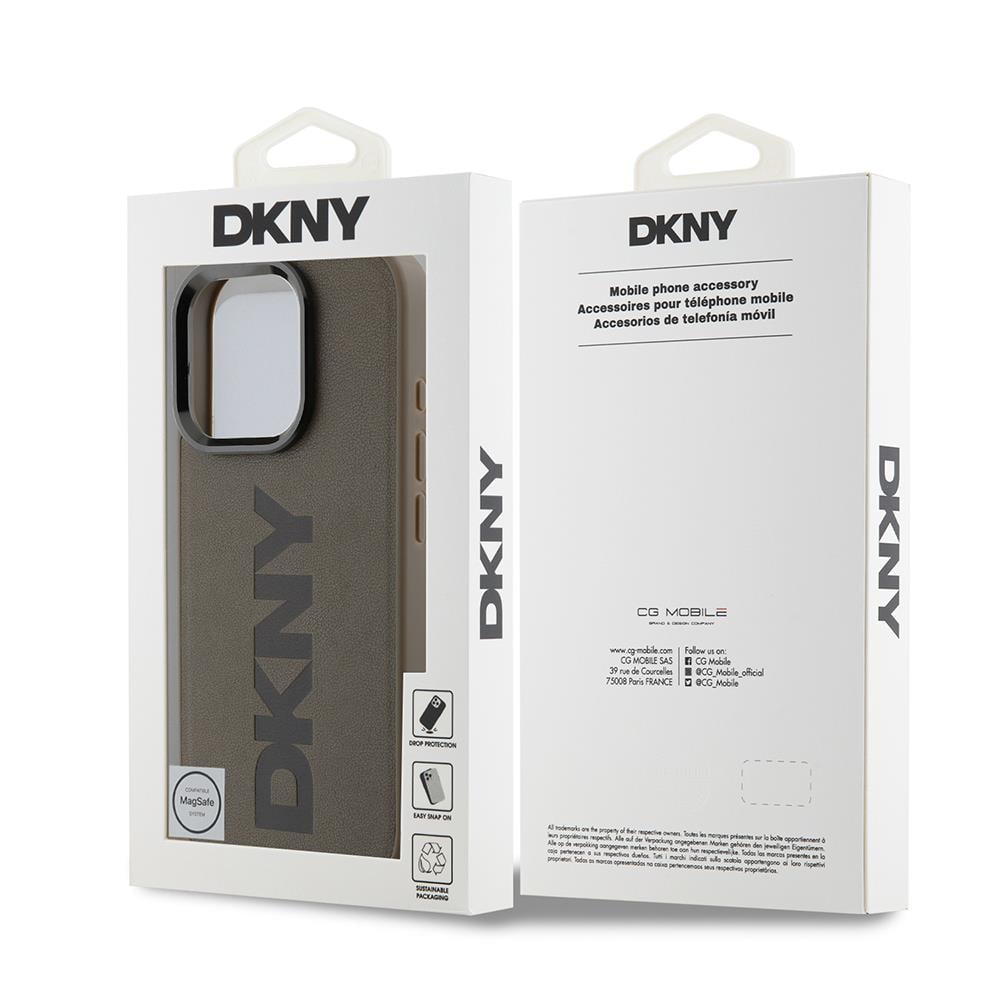 Apple iPhone 16 Pro Max Kılıf DKNY Orjinal Lisanslı M-safe Şarj Özellikli PU Deri Plain Kapak