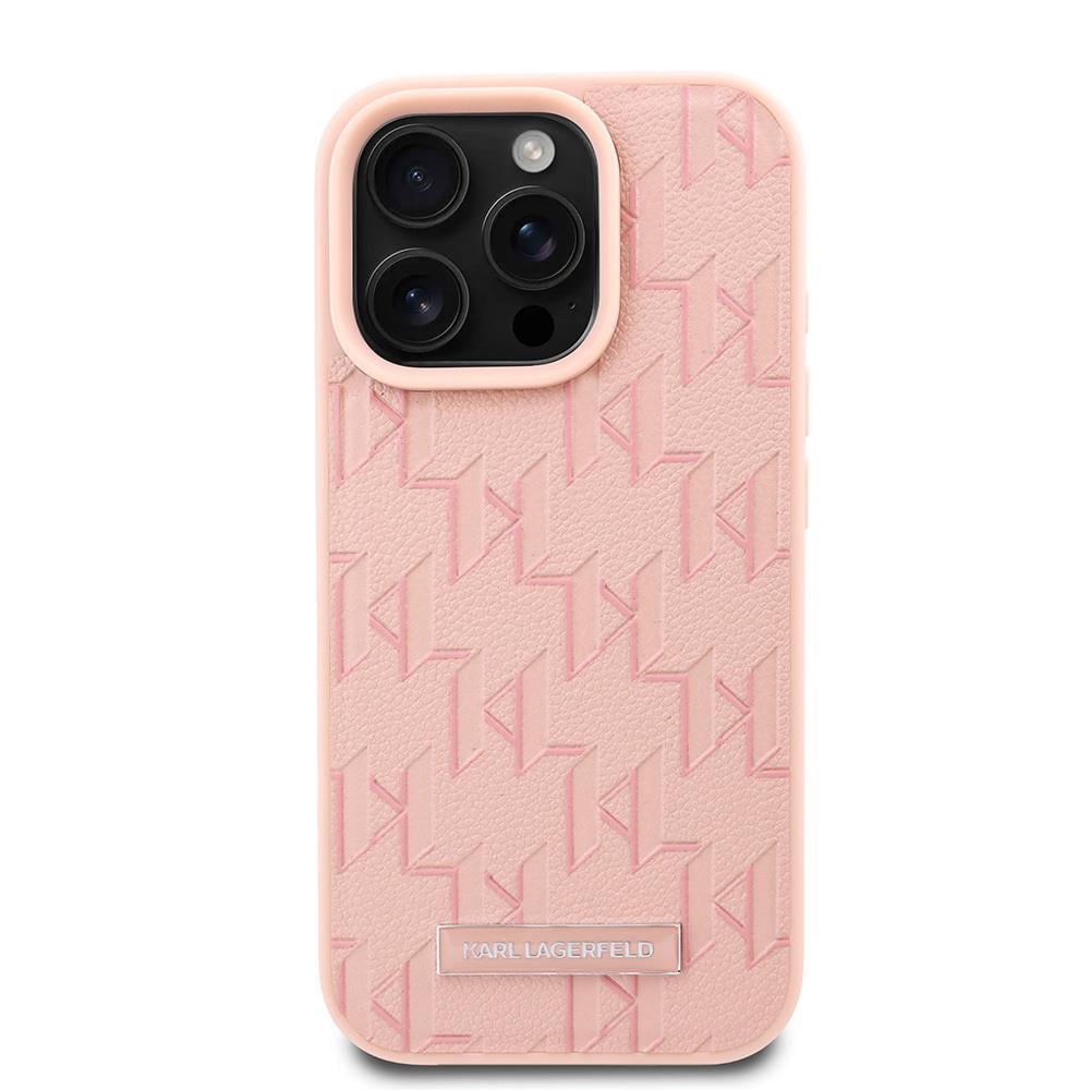 Apple iPhone 16 Pro Max Kılıf Karl Lagerfeld Orjinal Lisanslı M-safe Şarj Özellikli KL Yazılı Hot Stamp Kapak