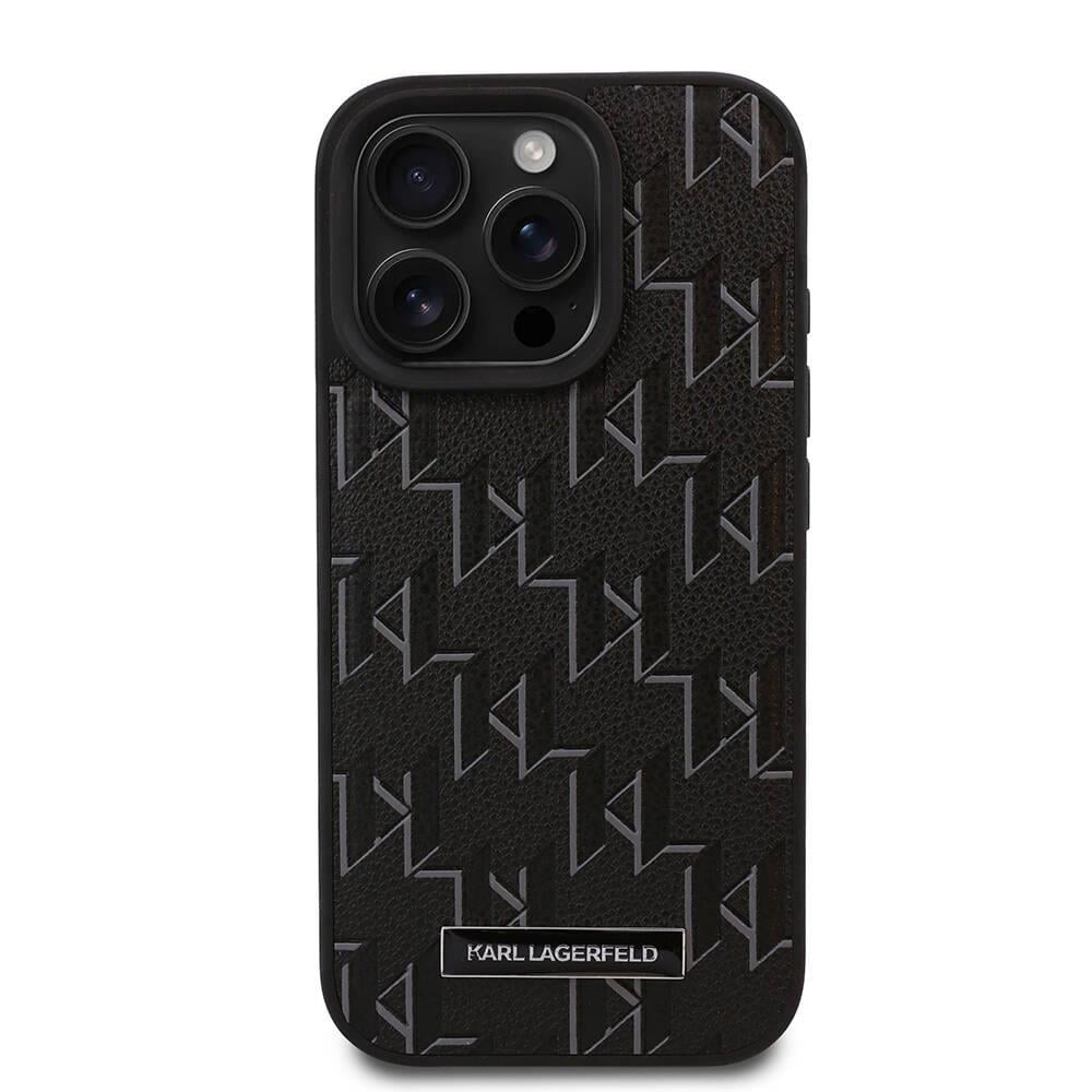 Apple iPhone 16 Pro Max Kılıf Karl Lagerfeld Orjinal Lisanslı M-safe Şarj Özellikli KL Yazılı Hot Stamp Kapak