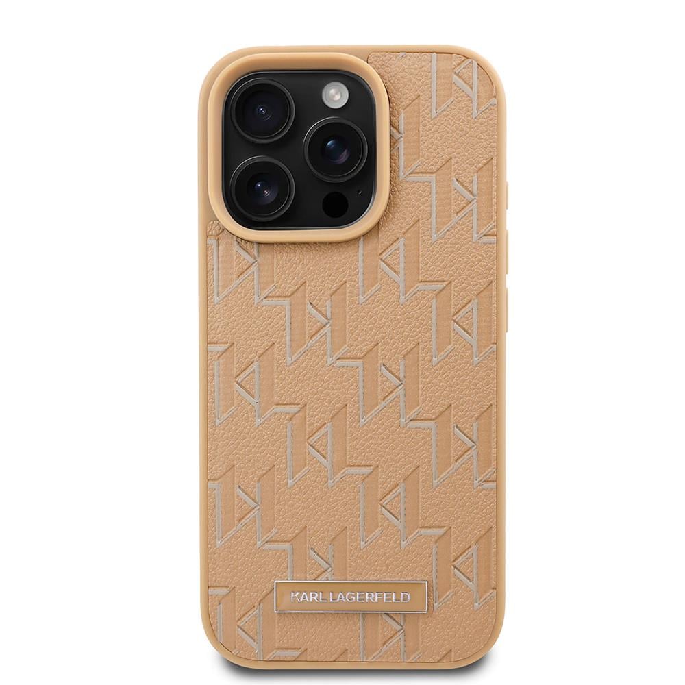 Apple iPhone 16 Pro Max Kılıf Karl Lagerfeld Orjinal Lisanslı M-safe Şarj Özellikli KL Yazılı Hot Stamp Kapak