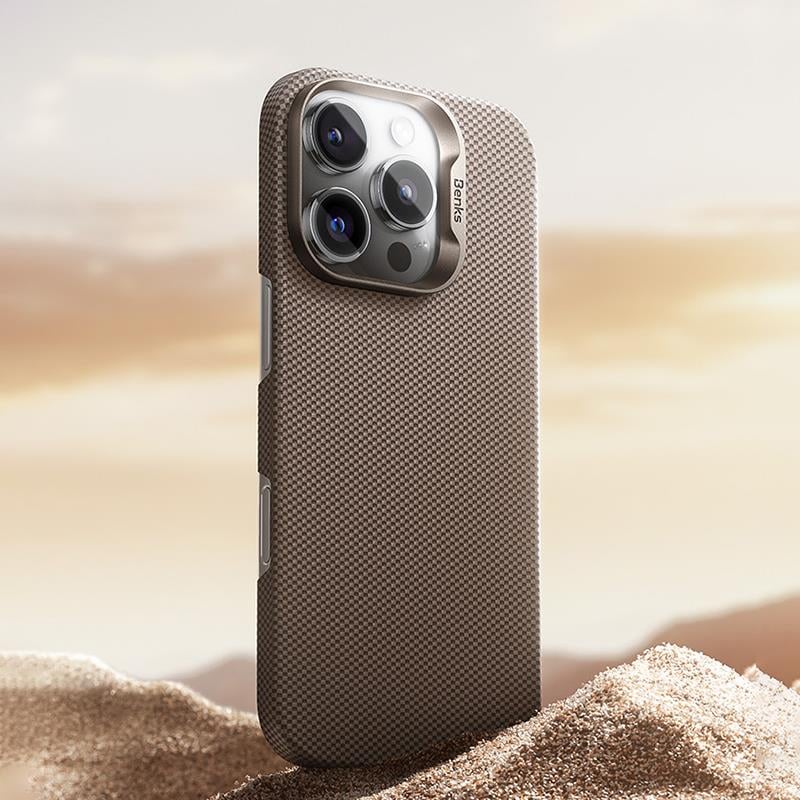 Apple iPhone 16 Pro Max Kılıf M-safe Şarj Özellikli Benks Ultra Lightweight ArmorTint ArmorAir Kevlar Kapak