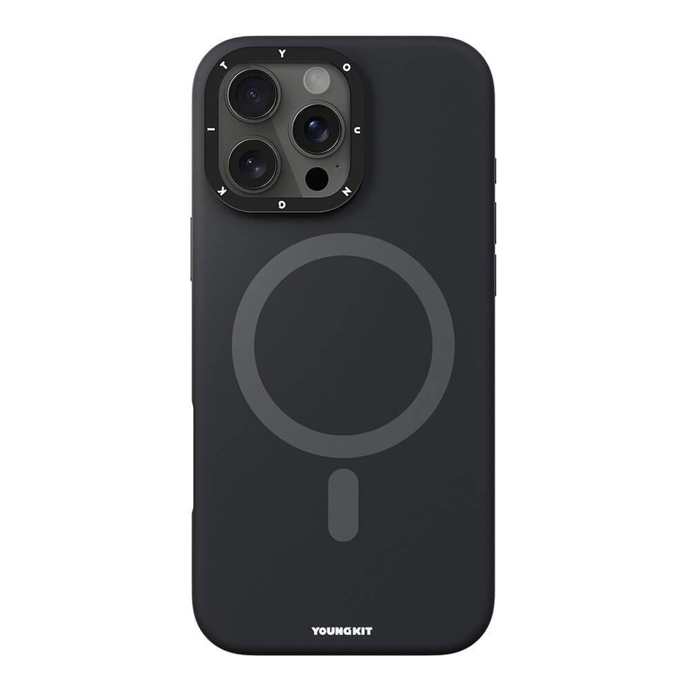 Apple iPhone 16 Pro Max Kılıf M-safe Şarj Özellikli Kamera Standlı Youngkit Bitty Cream Kapak