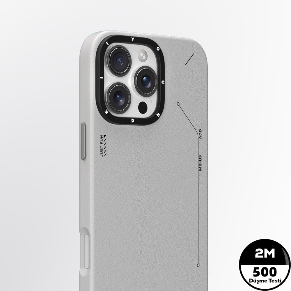 Apple iPhone 16 Pro Max Kılıf M-safe Şarj Özellikli Basit Mat Deri Desenli Youngkit Tech Fashion Serisi Kapak