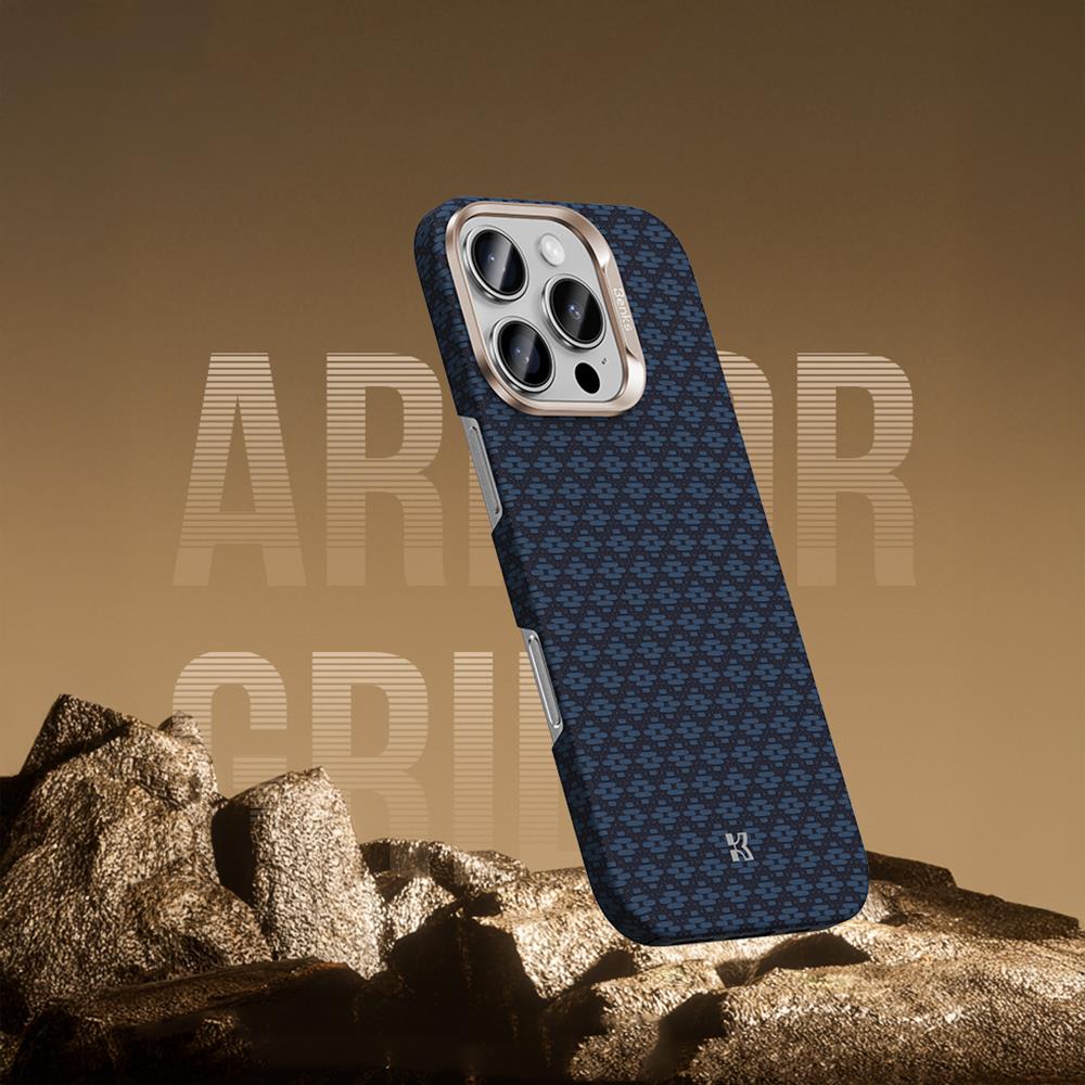 Apple iPhone 16 Pro Max Kılıf M-Safe Şarj Özellikli Benks ArmorAir ArmorGrid Serisi Kevlar Kapak
