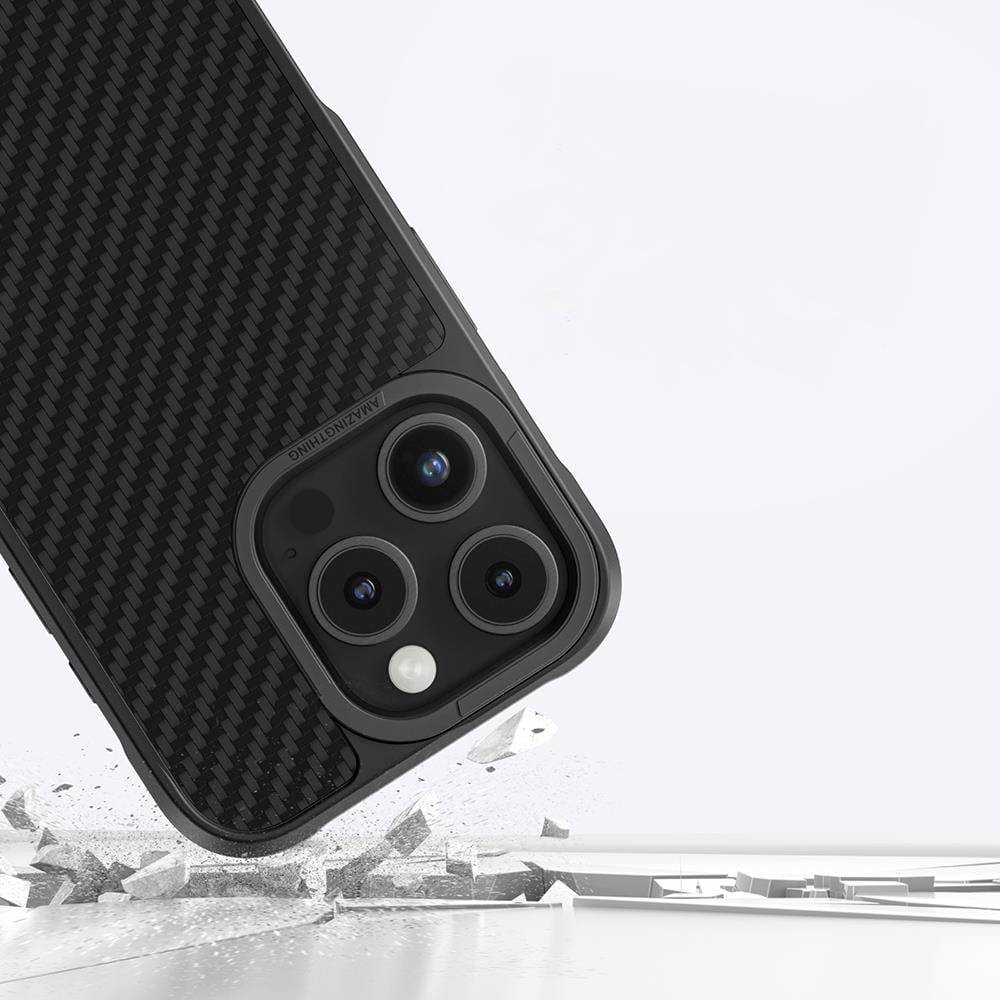 Apple iPhone 16 Pro Max Kılıf M-safe Şarj Özellikli 1500D Aramid Fiber Amazingthing Titan Max Serisi Kapak