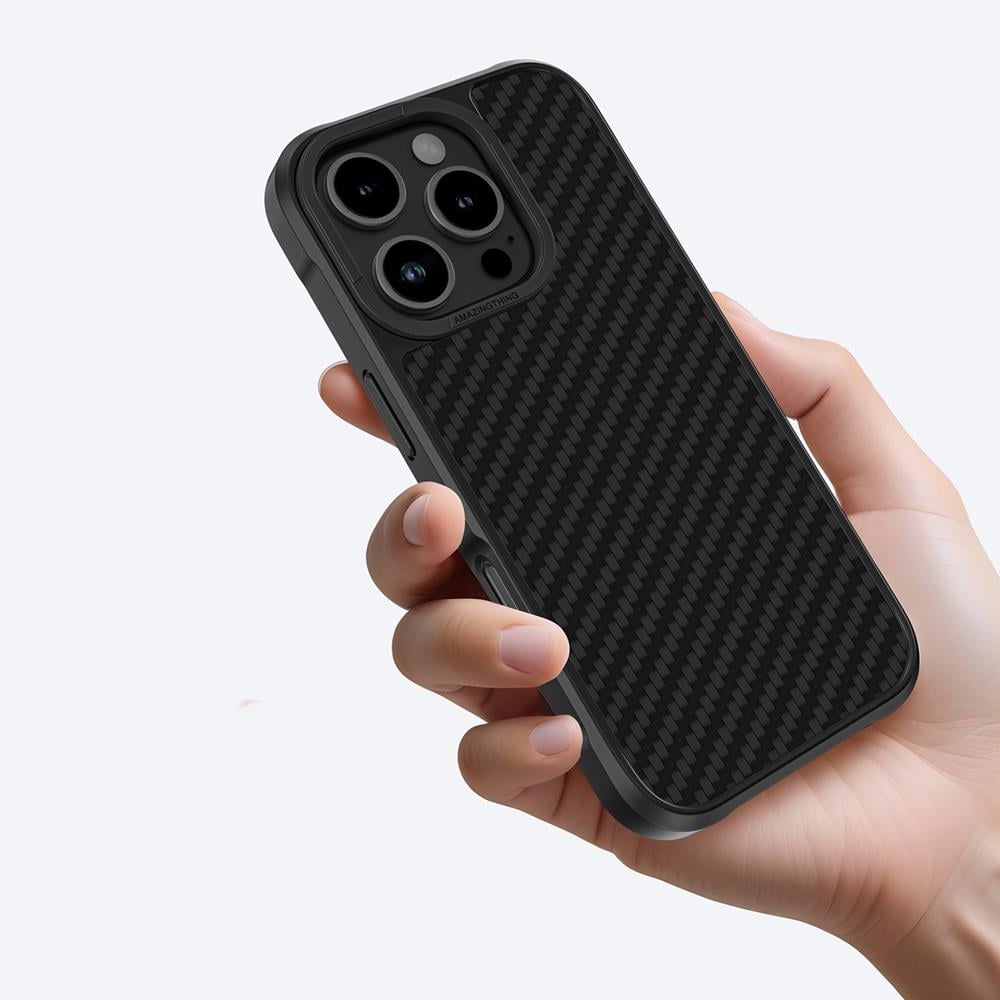 Apple iPhone 16 Pro Max Kılıf M-safe Şarj Özellikli 1500D Aramid Fiber Amazingthing Titan Max Serisi Kapak