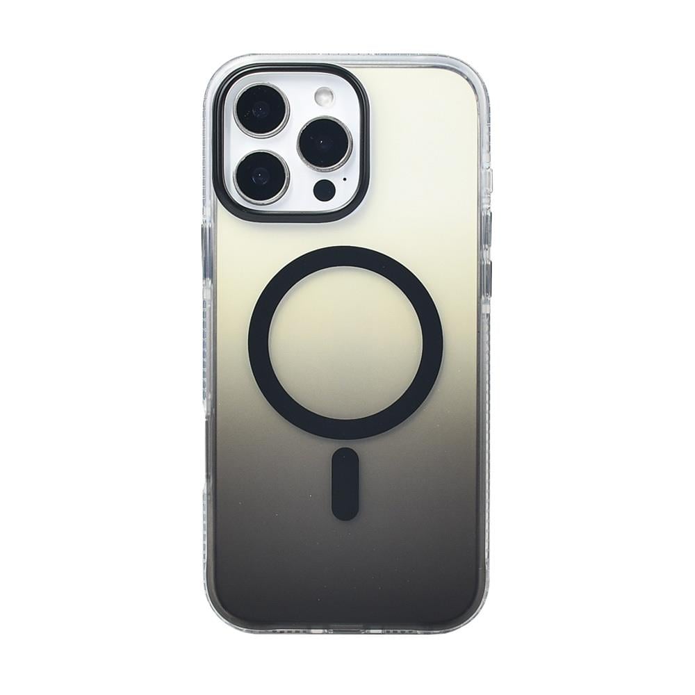 Apple iPhone 16 Pro Max Kılıf M-safe Şarj Özellikli Standlı Suni Deri Tasarımlı Pynana Dancing Circle Serisi Kapak