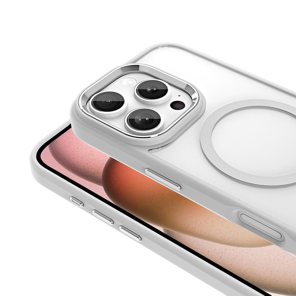 Apple iPhone 16 Pro Max Kılıf Wireless Şarj Özellikli Zore Krom M-safe Silikon Kapak