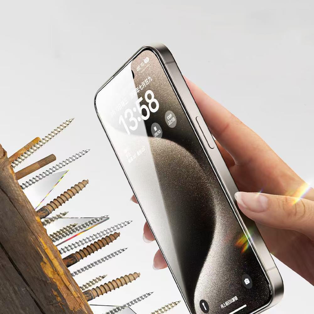 Apple iPhone 16 Pro Max Zore 3D Mobi HD Temperli Cam Ekran Koruyucu + Kolay Uygulama Aparatı