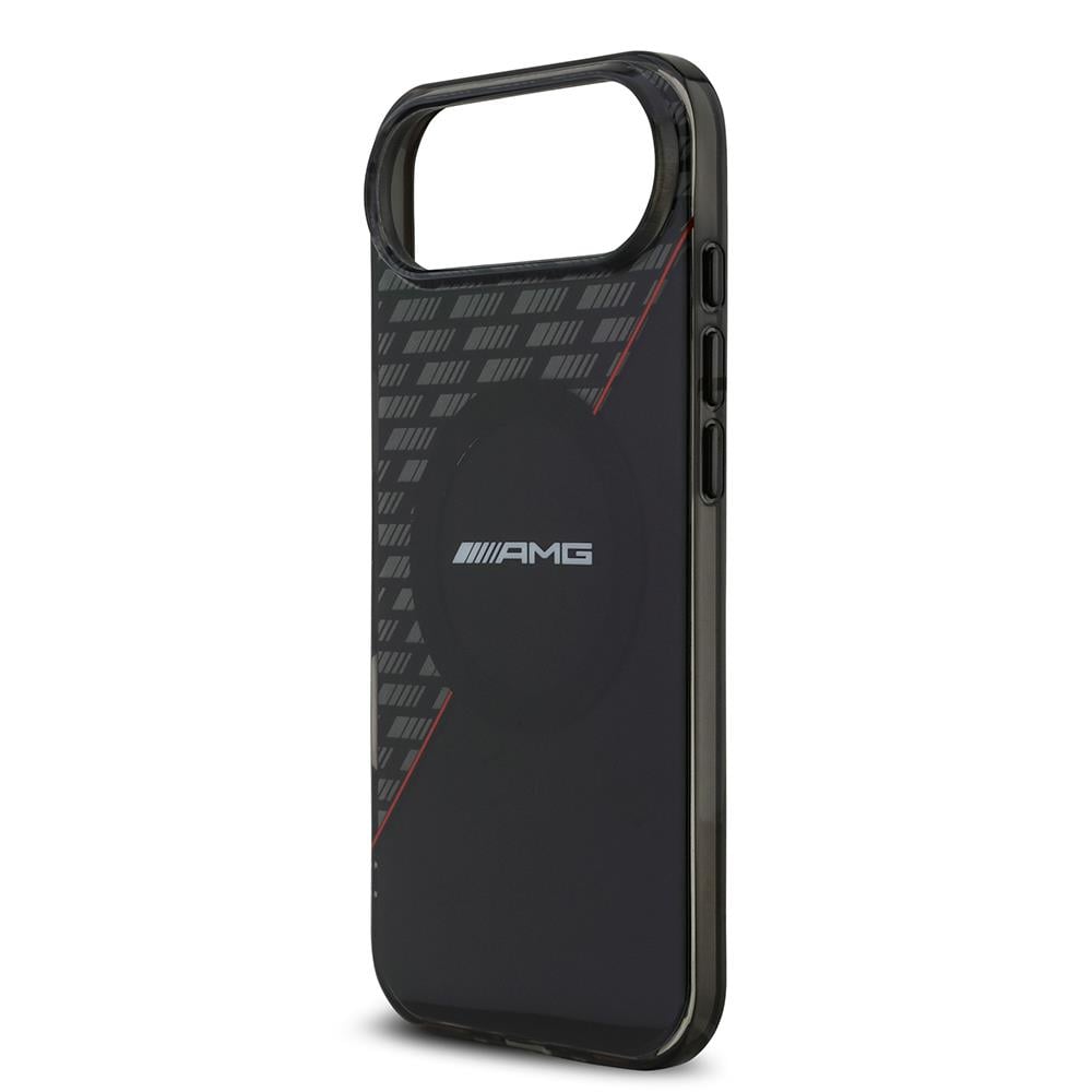 Apple iPhone 17 Air Kılıf AMG Orjinal Lisanslı M-safe Şarj Özellikli Çift Katmanlı Kırmızı Çapraz Çizgili Kapak