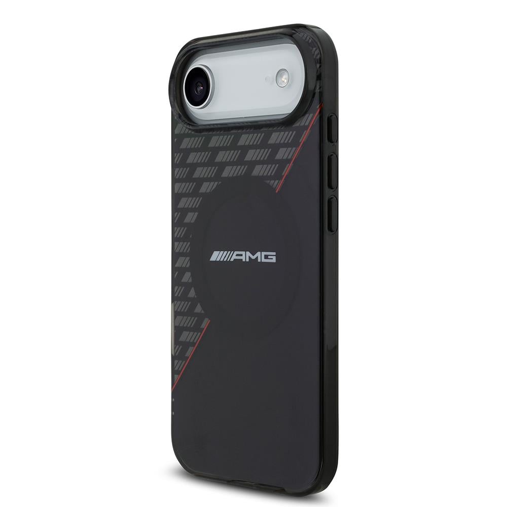 Apple iPhone 17 Air Kılıf AMG Orjinal Lisanslı M-safe Şarj Özellikli Çift Katmanlı Kırmızı Çapraz Çizgili Kapak