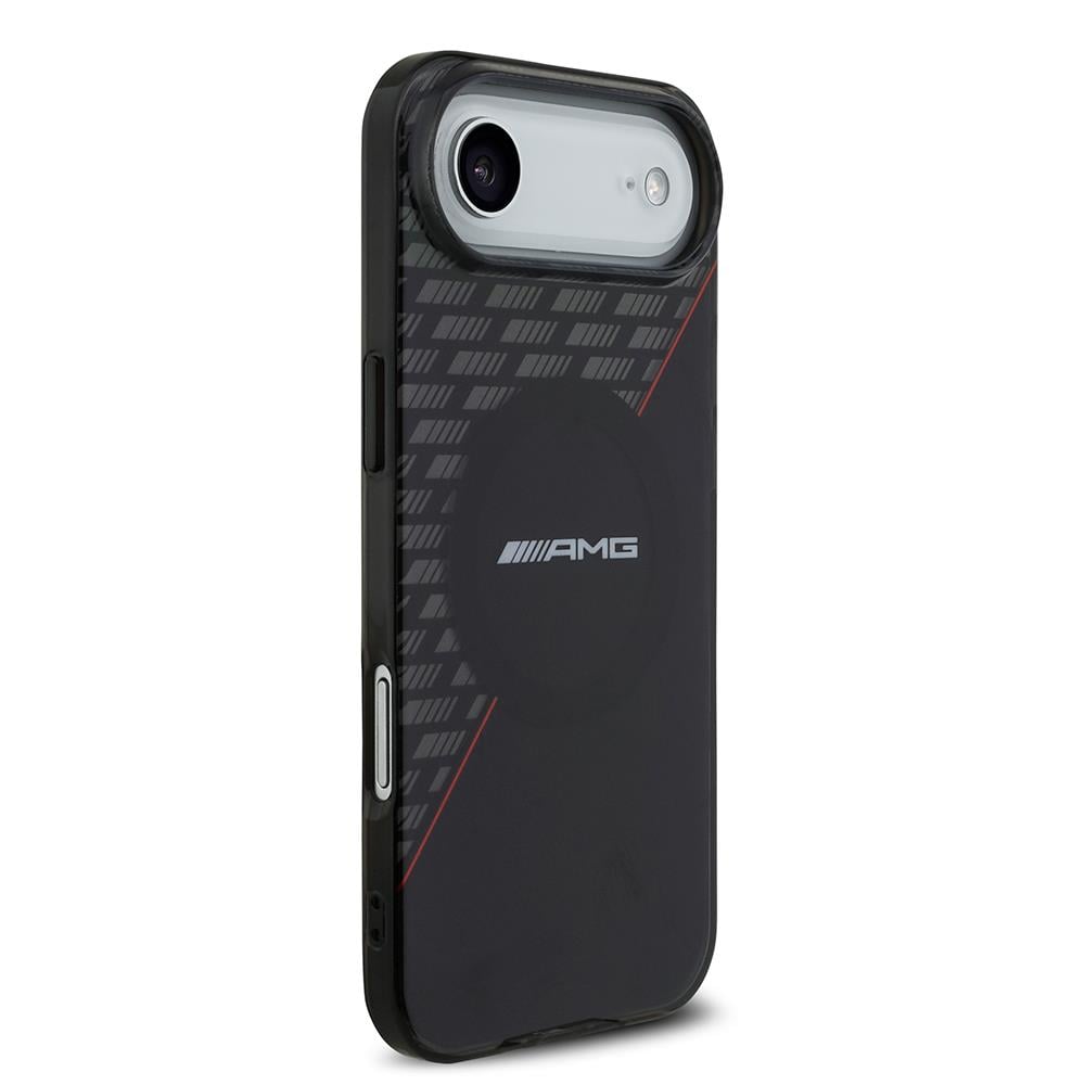 Apple iPhone 17 Air Kılıf AMG Orjinal Lisanslı M-safe Şarj Özellikli Çift Katmanlı Kırmızı Çapraz Çizgili Kapak