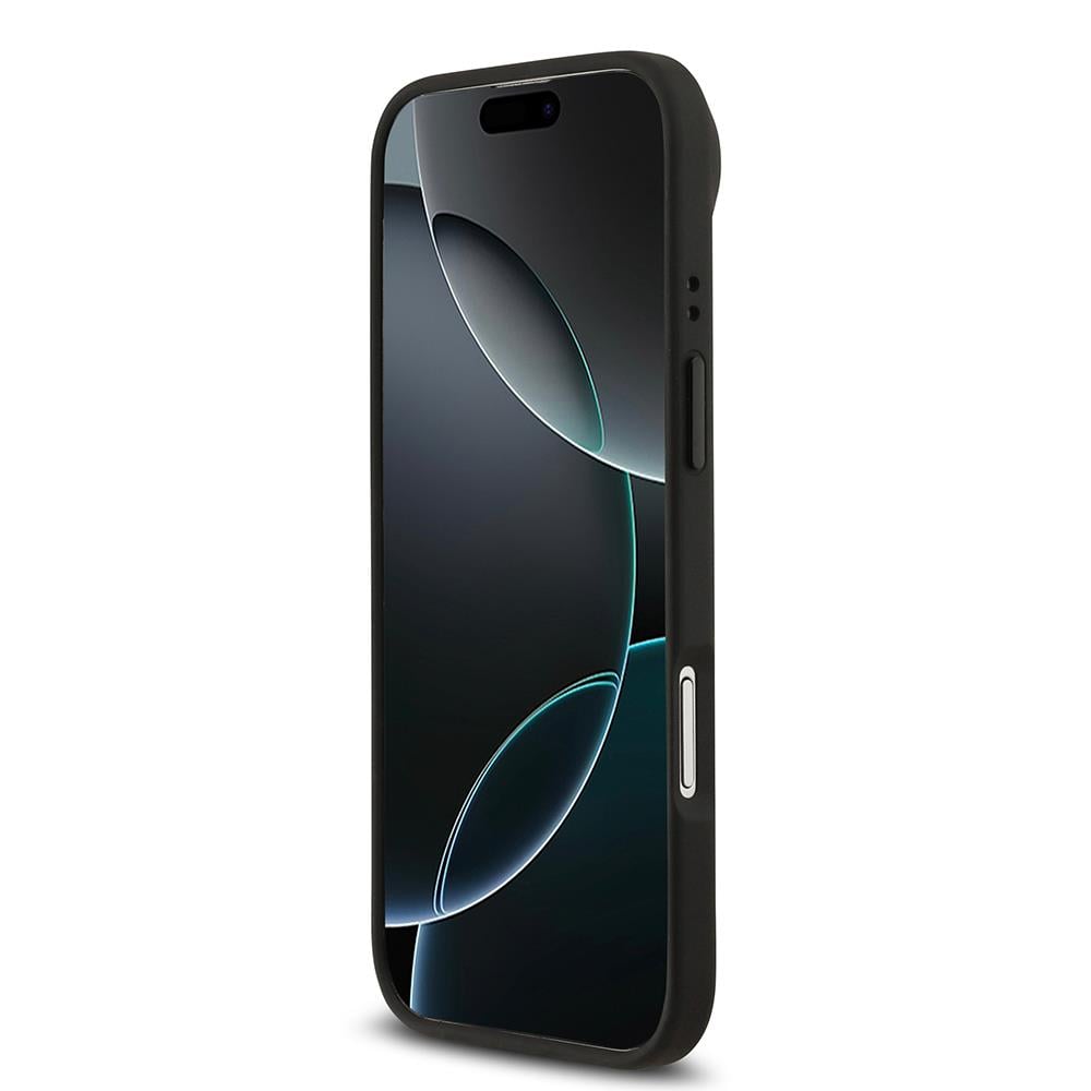 Apple iPhone 17 Air Kılıf BMW Orjinal Lisanslı M-safe Şarj Özellikli Deri Arka Yüzey Metal Logolu Delikli Şerit Tasarımlı Kapak