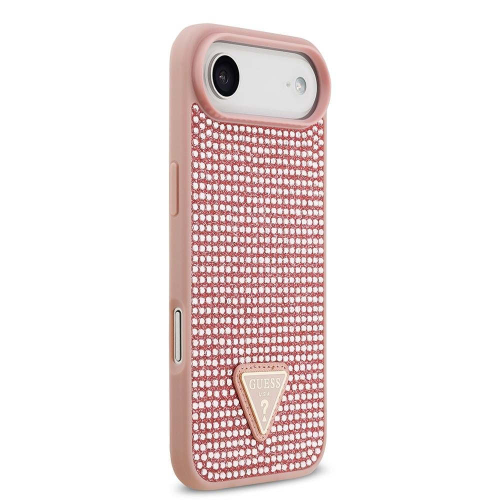 Apple iPhone 17 Air Kılıf Guess Orjinal Lisanslı Taşlı Arka Yüzey Üçgen Logolu Kapak