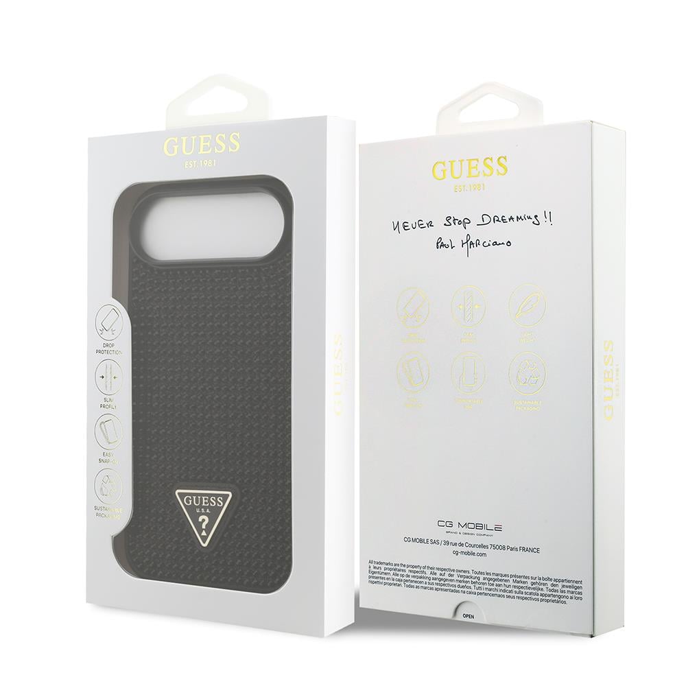 Apple iPhone 17 Air Kılıf Guess Orjinal Lisanslı Taşlı Arka Yüzey Üçgen Logolu Kapak