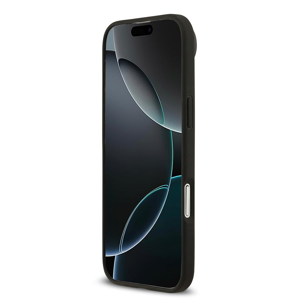 Apple iPhone 17 Air Kılıf Guess Orjinal Lisanslı M-safe Şarj Özellikli Taneli Çiçek Tasarımlı Metal Yazı Logolu Kapak
