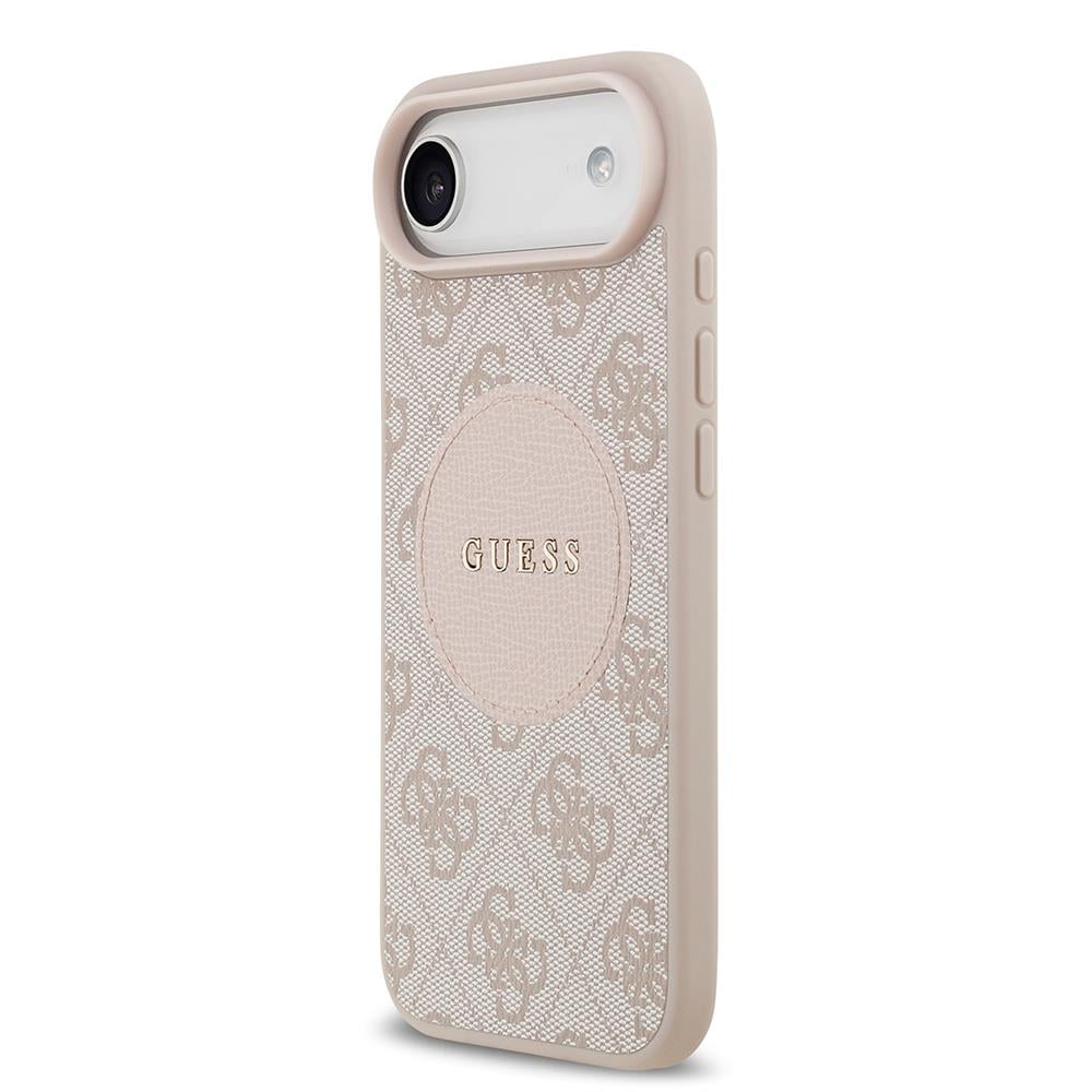 Apple iPhone 17 Air Kılıf Guess Orjinal Lisanslı M-safe Şarj Özellikli Yazı Logolu Circle Classic Kapak