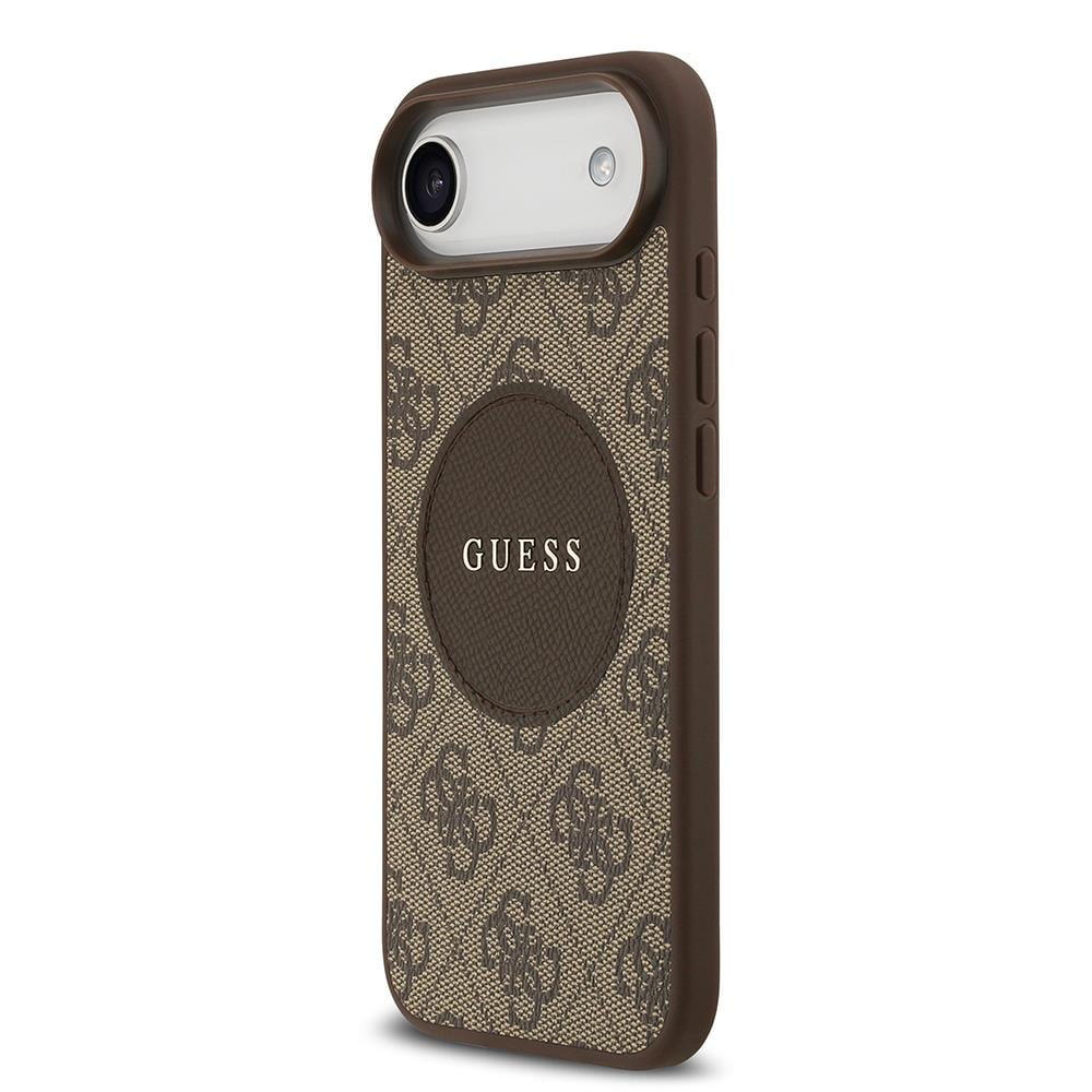 Apple iPhone 17 Air Kılıf Guess Orjinal Lisanslı M-safe Şarj Özellikli Yazı Logolu Circle Classic Kapak
