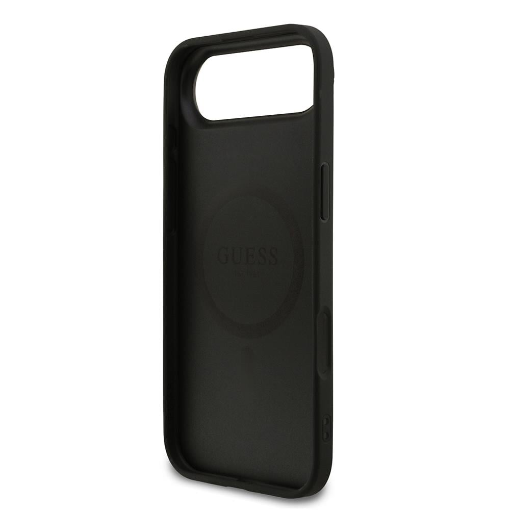 Apple iPhone 17 Air Kılıf Guess Orjinal Lisanslı M-safe Şarj Özellikli Yazı Logolu PU Deri Kapak