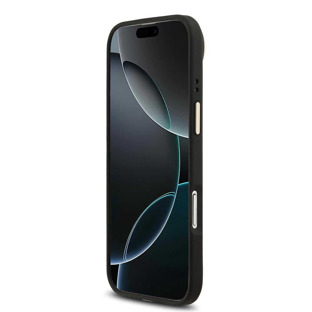 Apple iPhone 17 Air Kılıf Guess Orjinal Lisanslı M-safe Şarj Özellikli Sıcak Baskılı Yazı Logolu PU Deri Peony Kapak
