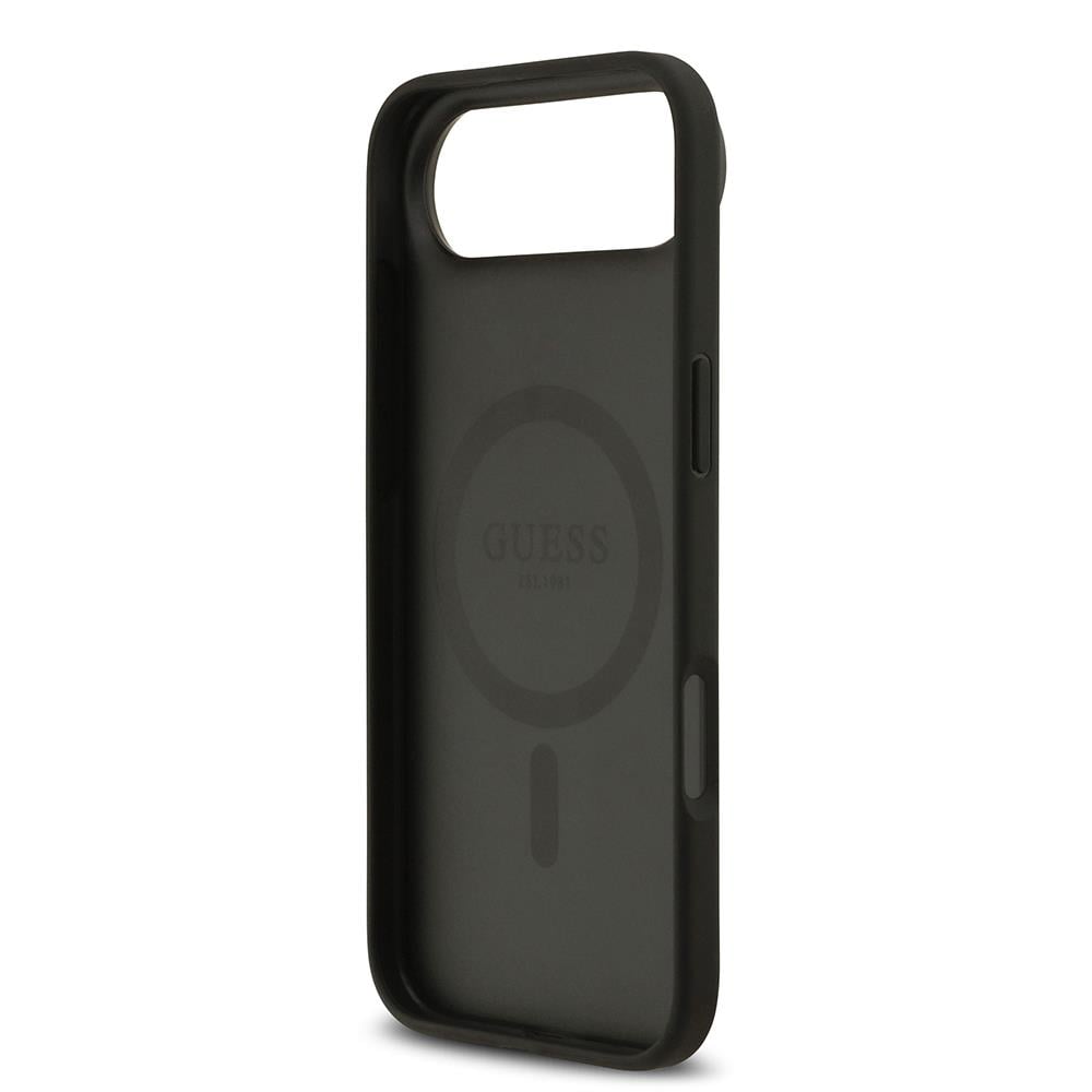 Apple iPhone 17 Air Kılıf Guess Orjinal Lisanslı M-safe Şarj Özellikli Yazı Logolu Circle Classic Kapak