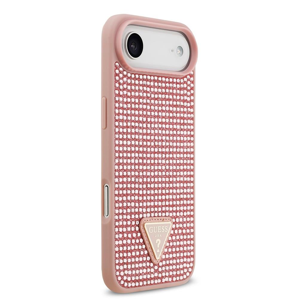 Apple iPhone 17 Air Kılıf Guess Orjinal Lisanslı Taşlı Arka Yüzey Üçgen Logolu Kapak