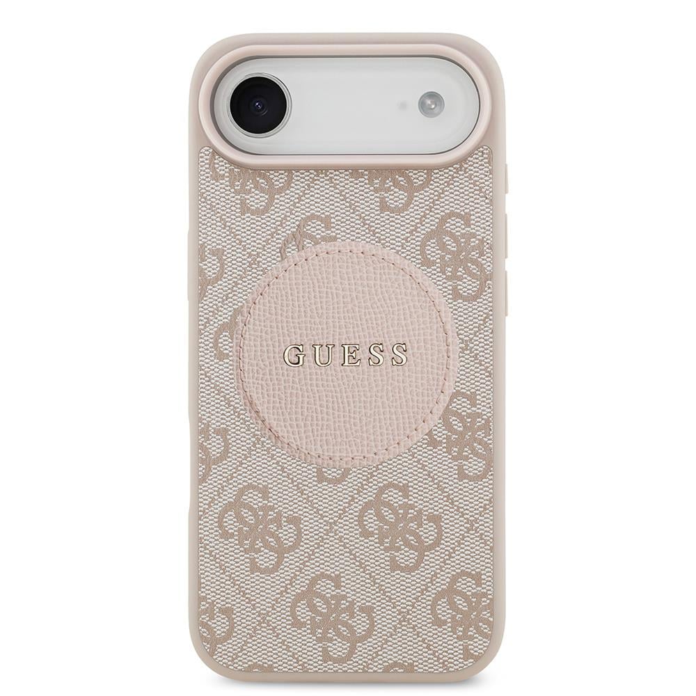 Apple iPhone 17 Air Kılıf Guess Orjinal Lisanslı M-safe Şarj Özellikli Yazı Logolu Circle Classic Kapak