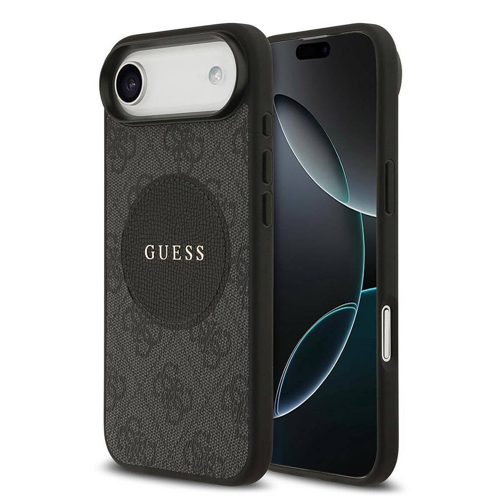 Apple iPhone 17 Air Kılıf Guess Orjinal Lisanslı M-safe Şarj Özellikli Yazı Logolu Circle Classic Kapak