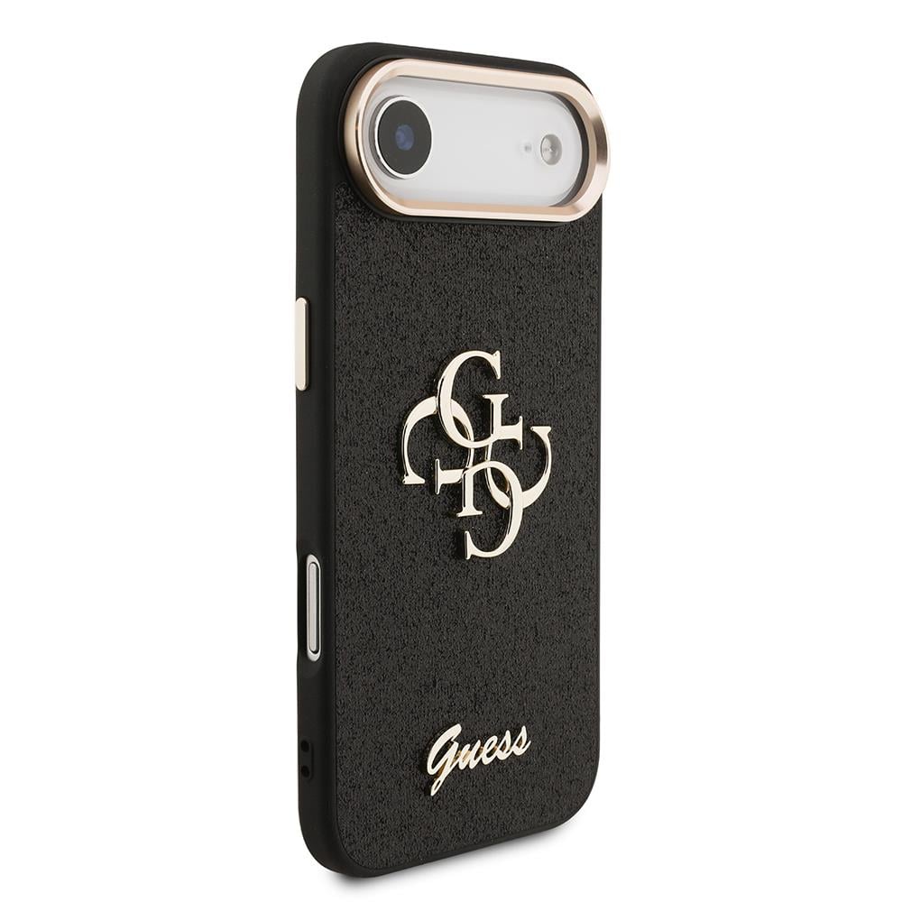 Apple iPhone 17 Air Kılıf Guess Orjinal Lisanslı 4G Büyük Metal Kamera Çerçeveli ve Logolu Glitter Kapak
